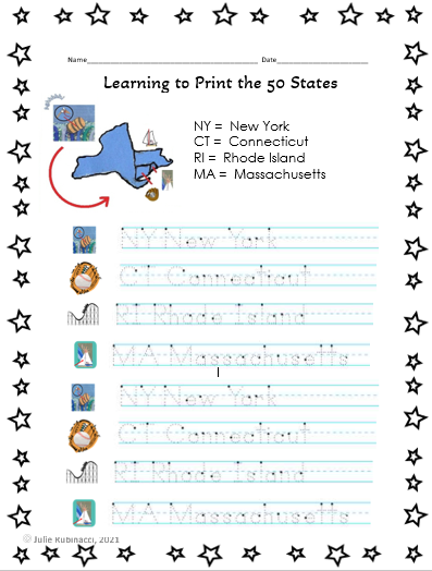 Print the States Handout