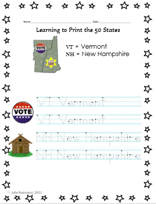 Print the States Handout